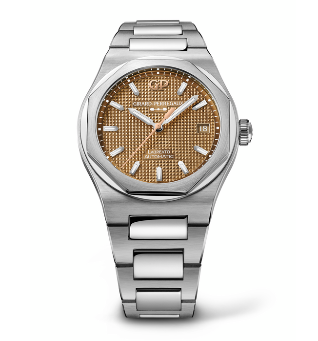 Girard-Perregaux Laureato 38mm Watch with Sunray Copper Dial